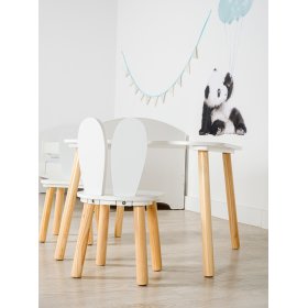 Ourbaby Kindertisch und Stühle mit Hasenohren, SENDA