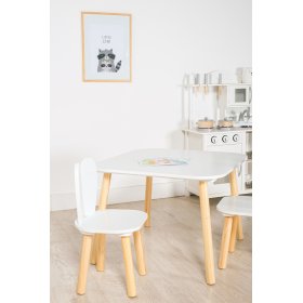 Ourbaby – Kindertisch und Stühle mit Hasenohren