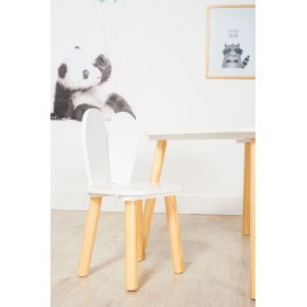 Ourbaby Kindertisch und Stühle mit Hasenohren