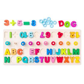 Didaktische Tafel mit Buchstaben und Zahlen, Woodyland Woody