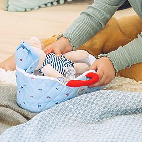 Doudou Jolijou Puppe in blauer Tragetasche 20 cm, Doudou Jolijou Paris