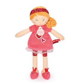 Doudou Jolijou Puppe LES PIPELLETTES 25 cm 1 Stk rot, Doudou Jolijou Paris
