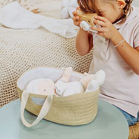 Doudou Jolijou Puppe Pol in einer Tragetasche für den Kinderwagen 28 cm