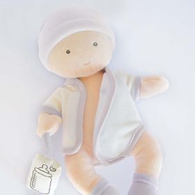 Doudou Jolijou Puppe Pol in einer Tragetasche für den Kinderwagen 28 cm, Doudou Jolijou Paris