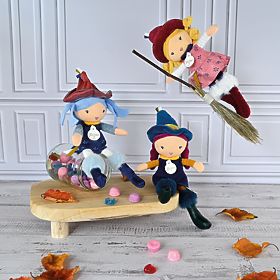 Doudou Jolijou Stoffpuppen Hexe 24 cm