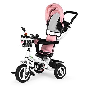 Dreirad Fahrrad drehbarer Sitz langlebige Gummiräder rosa ECOTOYS