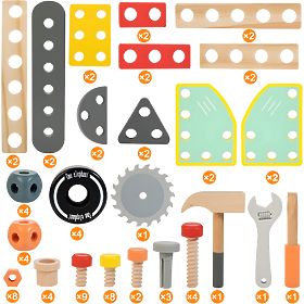 ECOTOYS Holz-Kinderschreibtisch