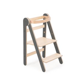 Klappbarer Lernturm Fold - grau, MAMATOYZ