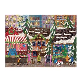 Galison Folienpuzzle Joy Laforme Weihnachtsmärkte 1000 Teile, Galison