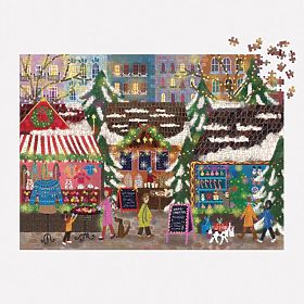 Galison Folienpuzzle Joy Laforme Weihnachtsmärkte 1000 Teile