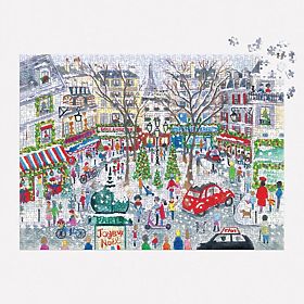 Galison Folienpuzzle Michael Storrings Weihnachts-Paris 1000 Teile