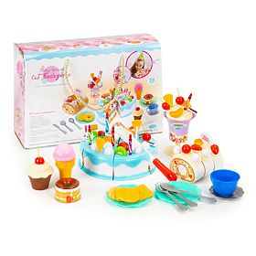 Geburtstagsparty-Set mit 76 Teilen - Schneidbarer Kuchen