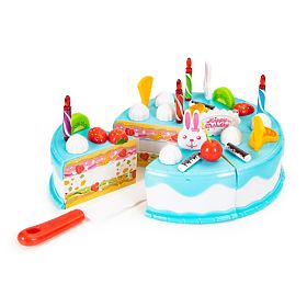 Geburtstagsparty-Set mit 76 Teilen - Schneidbarer Kuchen