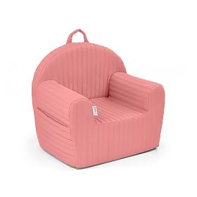 Gestreifter, gesteppter Sessel - rosa, AlberoMio