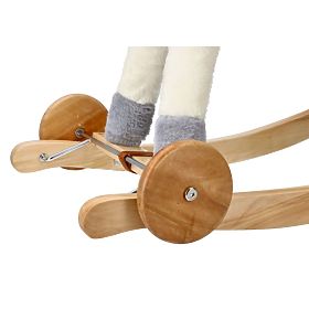 Goldenes Schaukel-Einhorn mit Rädern, AdamToys