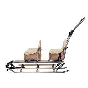 Schlitten für Zwillinge Duo Sport - verschiedene Sitzfarben, Mikrus