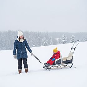 Schlitten für Zwillinge Duo Sport - verschiedene Sitzfarben
