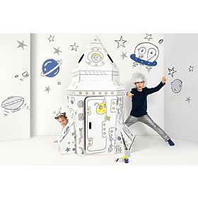 Große Papp-Weltraumrakete