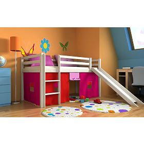 Kinderhochbett Ourbaby Modo mit Rutsche - weiß