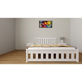 Holzbett Ada 200 x 120 cm - weiß