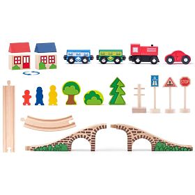Holzeisenbahn Acht mit Brücke