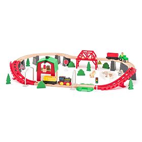 Holzeisenbahn Leben auf dem Bauernhof
