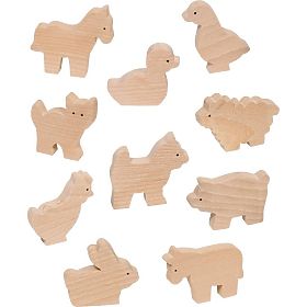 Holzfiguren vom Bauernhof