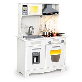 Holzküche für Kinder mit Geräuschen und LED + Zubehör ECOTOYS