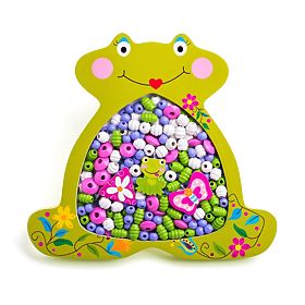 Holzperlen mit Frosch