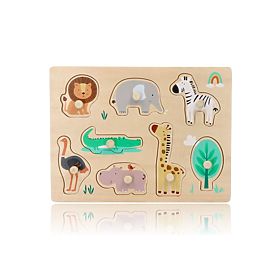 Holzpuzzle mit Griffen Safari