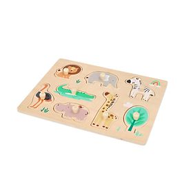 Holzpuzzle mit Griffen Safari
