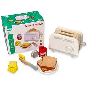 Holzspielzeug grauer Toaster für Kinder