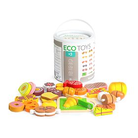 Holzspielzeug zum Schneiden 23 Teile ECOTOYS