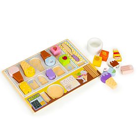 Holztafel Eisdiele Set für Kinder ECOTOYS
