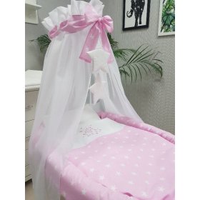 Weiden Kinderbett mit ausrüstung für baby - Pink sterne