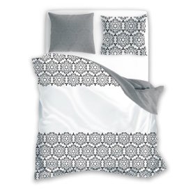 Baumwollbettwäsche Glamour Blumen 140x200cm + 70x90cm, Faro