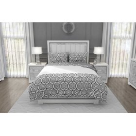 Baumwollbettwäsche Glamour Blumen 140x200cm + 70x90cm, Faro
