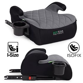 ISOFIX Kindersitz Sitzerhöhung für Kinder i-SIZE Höhe 125-150 cm Getränkehalter ECOTOYS, EcoToys