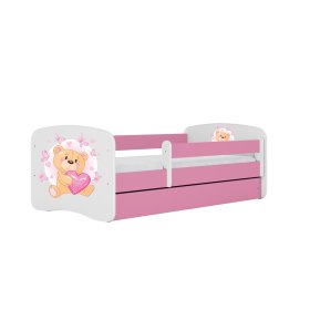 Kinderbett mit Geländer Ourbaby - Bärchen - pink, Ourbaby