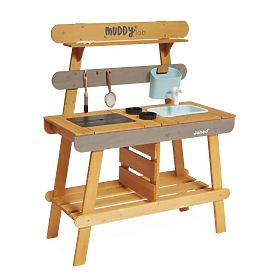 Janod Outdoor-Kinderküche aus Holz Muddy Lab, JANOD