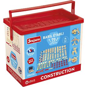 Jeujura Holzbaukasten für kleine Handwerker 70 Teile