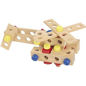 Jeujura Holzbaukasten für kleine Handwerker 70 Teile, Jeujura