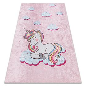 JUNIOR 51855.804 Waschmatte Einhorn, Wolken für Kinder rutschfest - rosa, F.H.Kabis