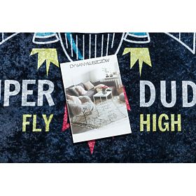 JUNIOR 52069.801 Waschmatte Weltraumrakete für Kinder rutschfest - schwarz, F.H.Kabis