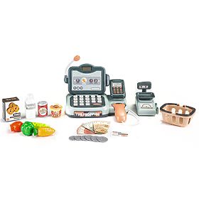 Kasse Laden Produkte Scanner Taschenrechner Geräusche