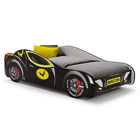 Kinderbett Auto Batcar Schwarz 140x70