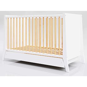 Kinderbett Cosmo Scandi 120x60 weiß-natur