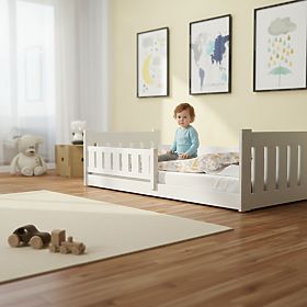 Kinderbett Tom - weiß, niedrig, BANABY