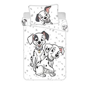 Kinderbettwäsche 101 Dalmatiner Baby 100x135 cm + 40x60 cm, 101 Dalmatians