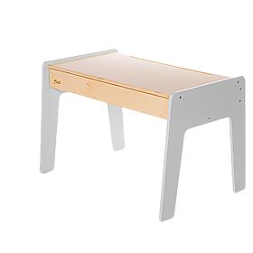 Kindermöbelset Tisch und zwei Stühle mit Zubehör - grau, Ourbaby®